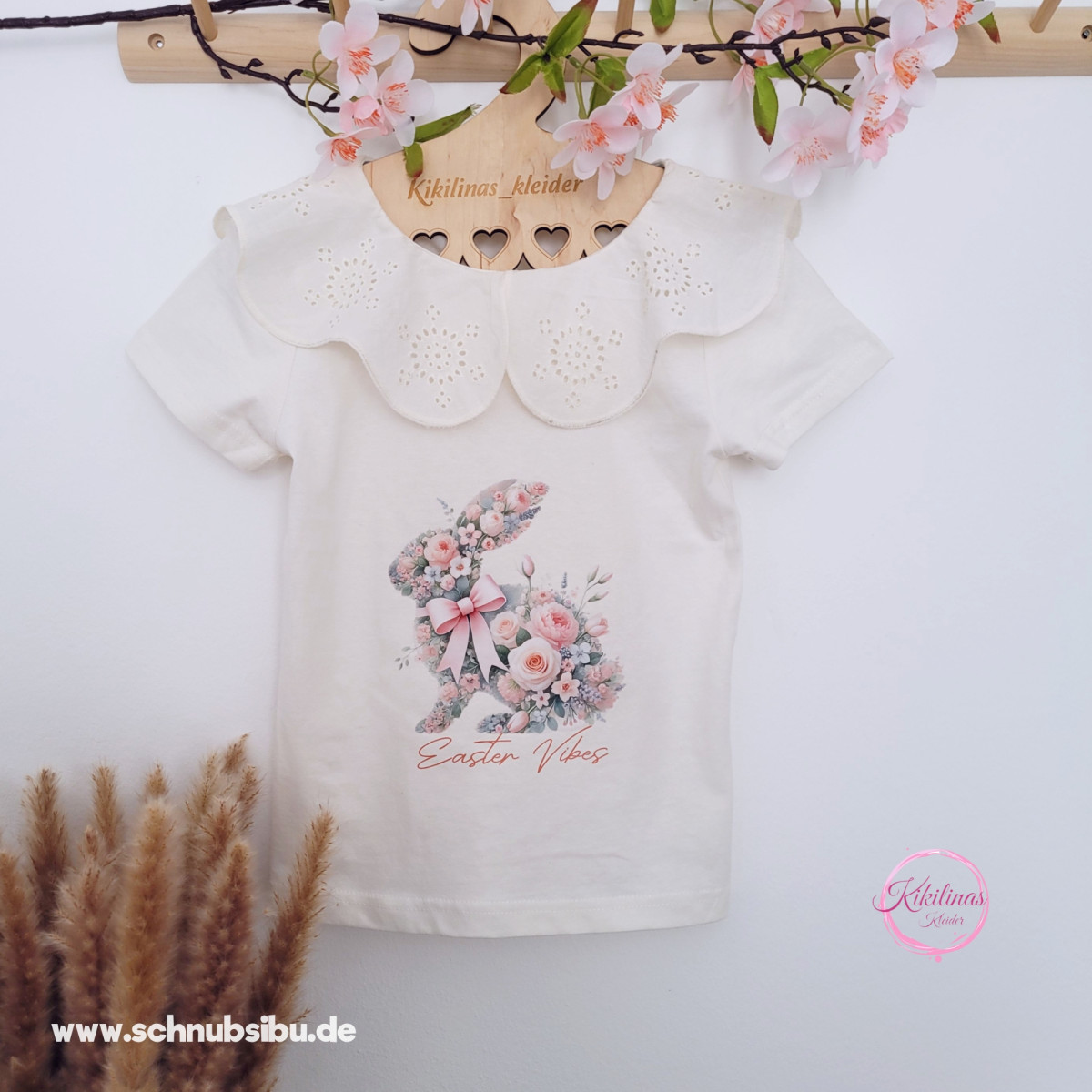 Bügelbild Blumen-Hase